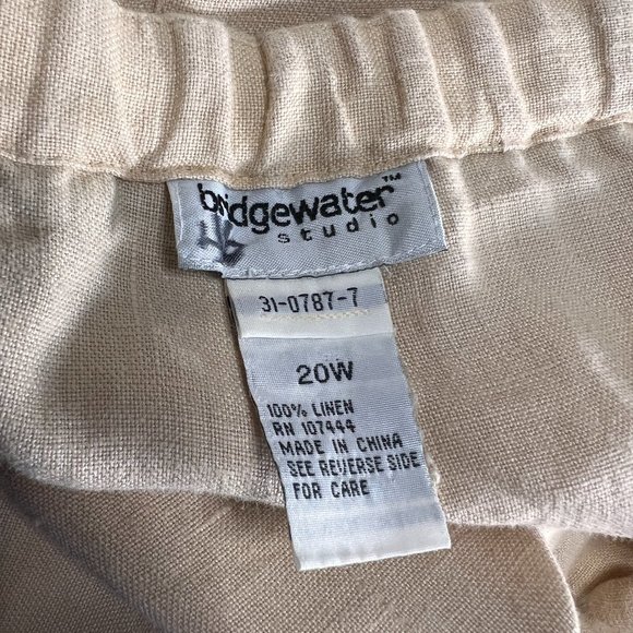 📌bridgewater Linen 6/8 Sun Yellow Pants with Pockets - Picture 12 of 14